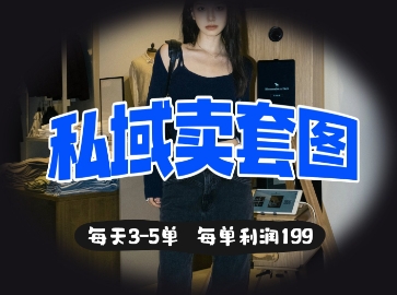 私域卖套图每天3-5单,每单利润99-极客星球