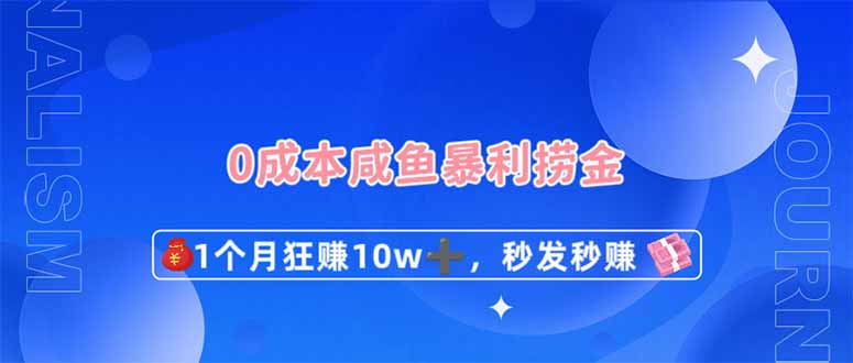 （14257期）0成本闲鱼暴利捞金，1个月狂赚10W+，秒发秒赚新玩法-极客星球