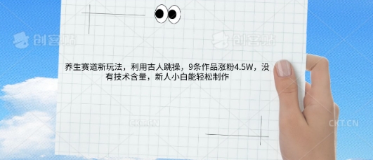 AI养生赛道新玩法，10条作品涨粉5.2W，操作简单，新人小白能轻松制作-极客星球