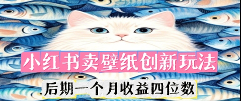 小红书卖壁纸创新玩法,后期一个月收益四位数-极客星球