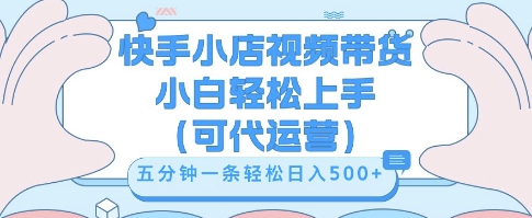 快手视频带货挣佣金,从开通到发布挂链接,小白轻松学会,5分钟搬运一条,轻轻松松日入5张【揭秘】-极客星球