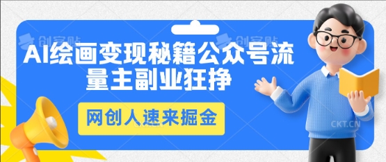 AI绘画变现秘籍：公众号流量主副业狂挣，网创人速来掘金-极客星球