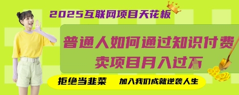 2025互联网项目天花板，普通人如何通过知识付费卖项目月入过W，拒绝当韭菜【揭秘】-极客星球